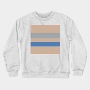 A superior variation of Arsenic, Khaki (Html/Css) (Khaki), Quick Silver and Cyan Azure stripes. Crewneck Sweatshirt